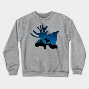 Moose lovers, forset moose silhouette Crewneck Sweatshirt